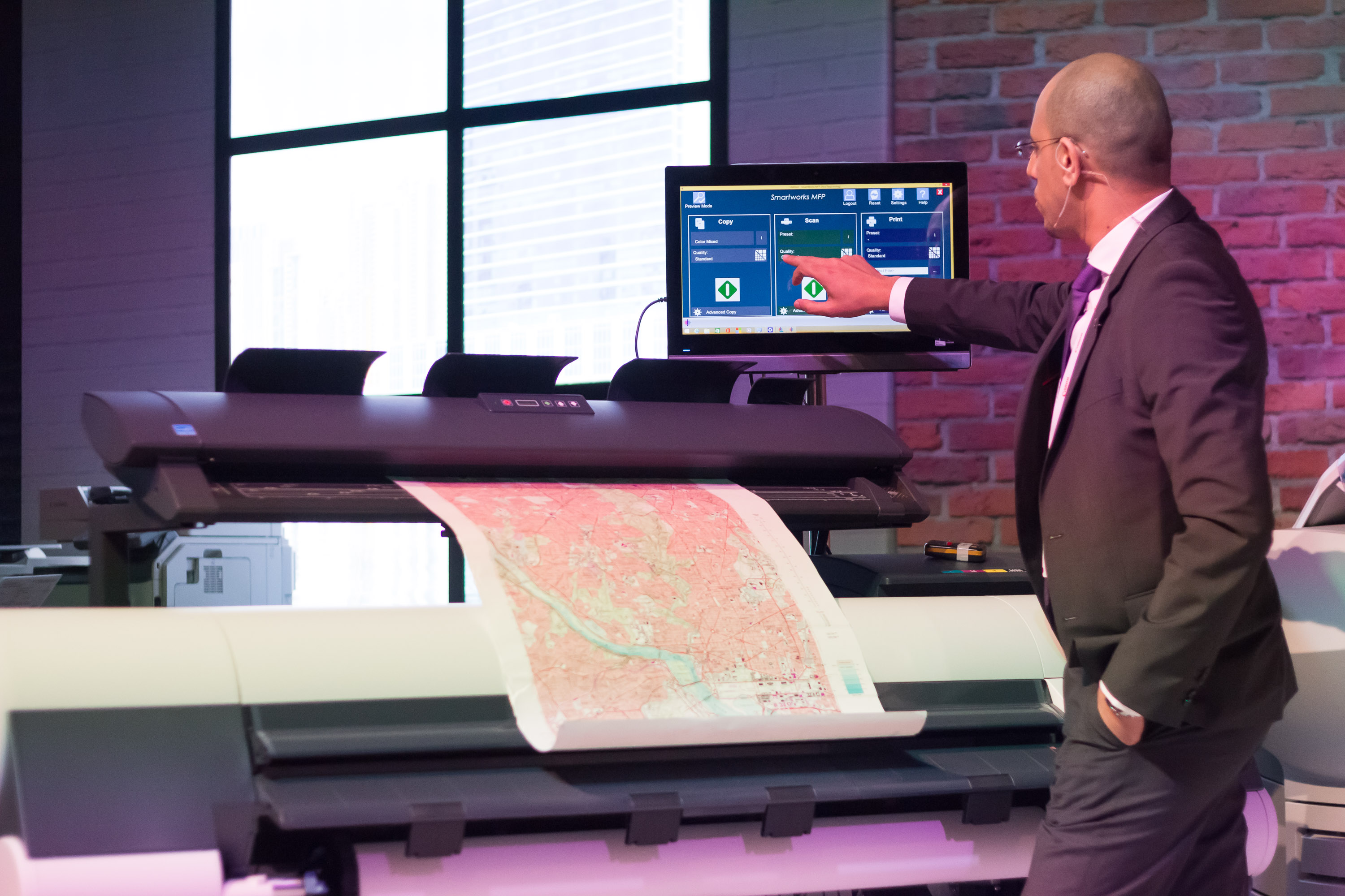 An expert giving a product demonstration